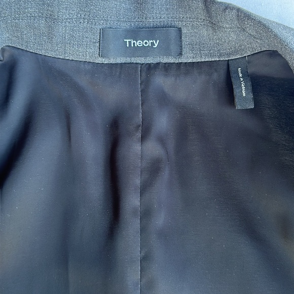 Theory Women’s Gray wool blend blazer size 10 - Picture 10 of 11